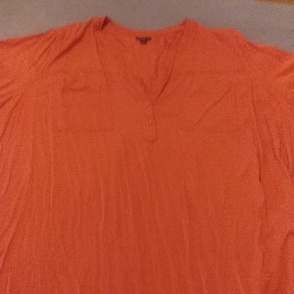 Orange button down shirt